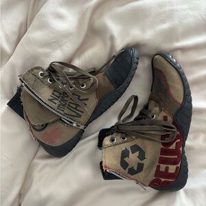 Eco-Friendly Combat Boots with Recycled Design
